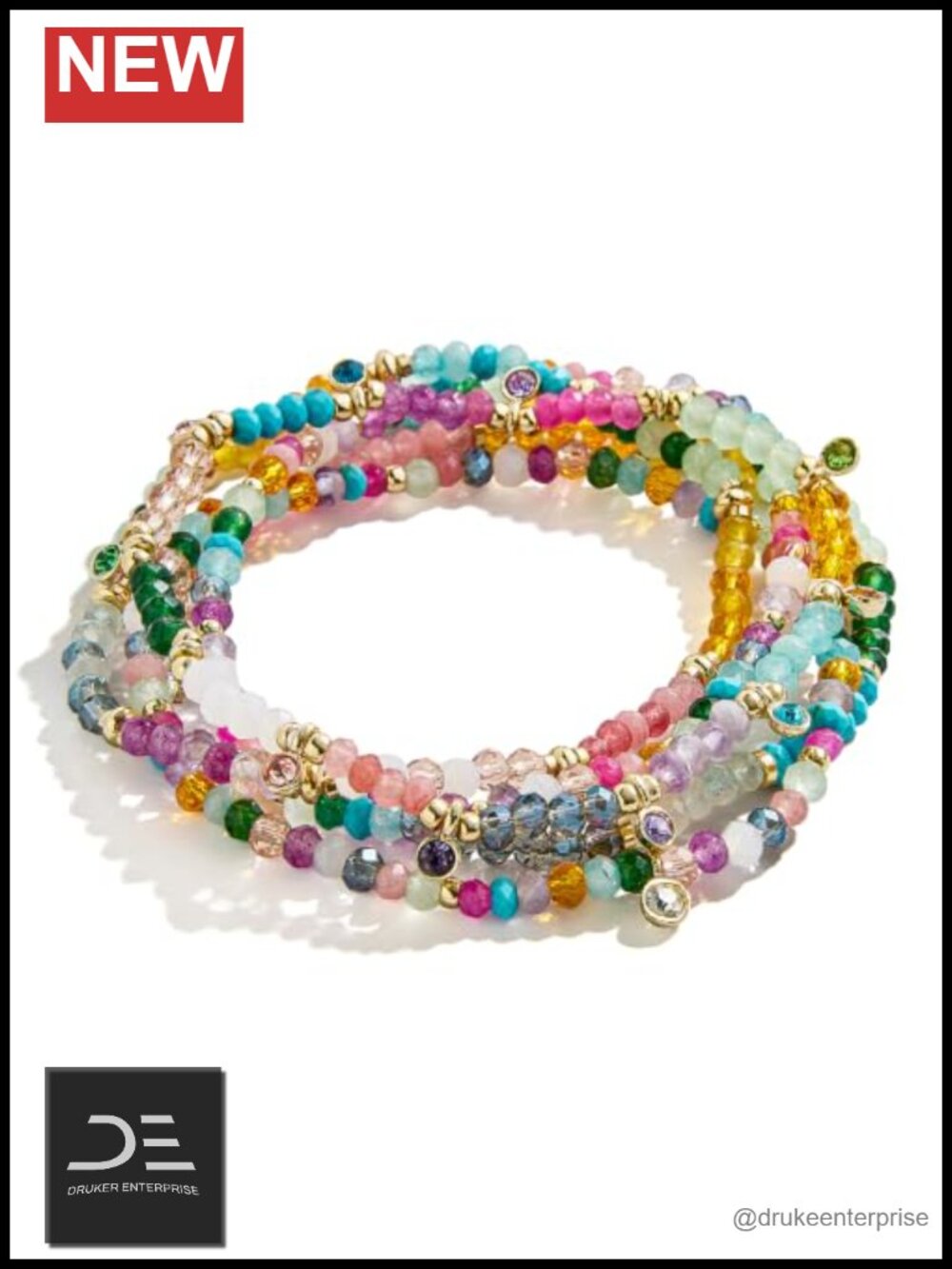 BaubleBar Kallen Stretch Beaded Gemstone Bracelet Set
